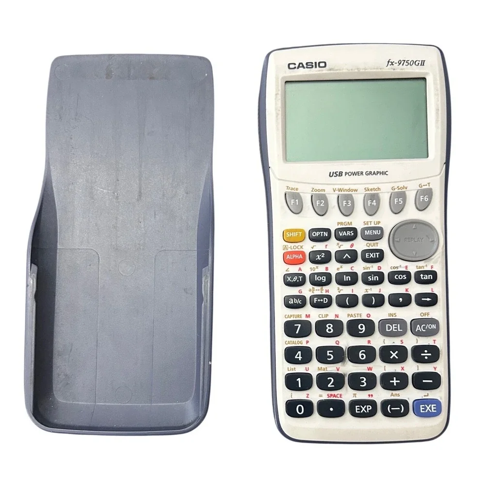 Casio fx-9750GII Graphing Calculator USB Power Graphic Cover Tested